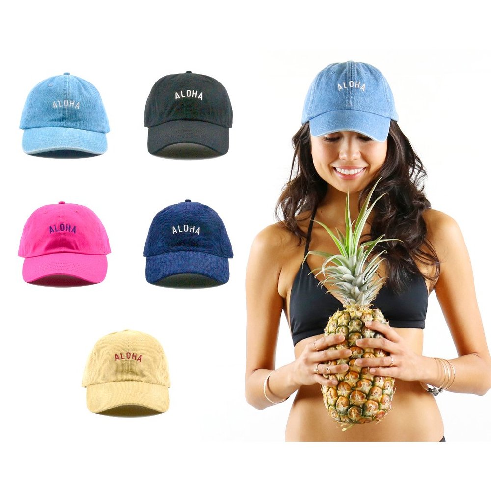 Unisex Aloha Cotton Baseball Dad Polo Hat Cap